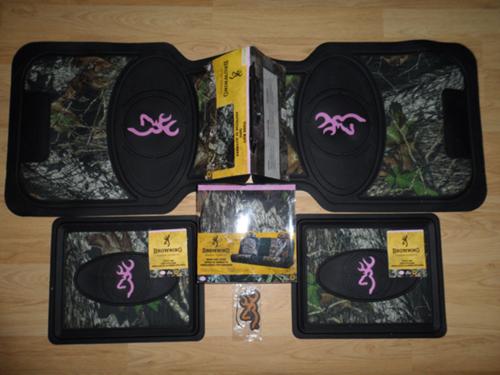 Jeep Wrangler Pink Browning Floor Mats Back Seat Cover